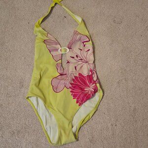 Wolford Bright Yellow Deep V Swimsuit